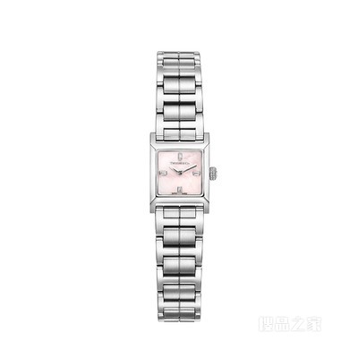 Tiffany 1837® 系列 Makers 16 毫米粉色表盘不锈钢方形腕表