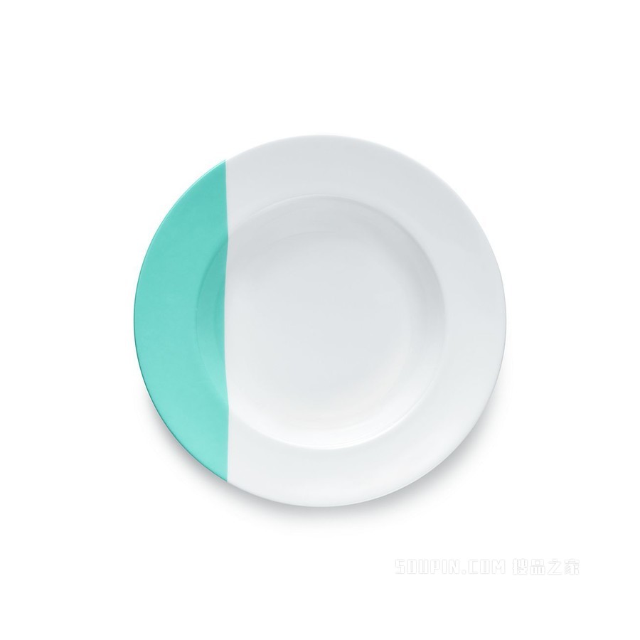 Color Block 系列骨瓷意大利面碗。