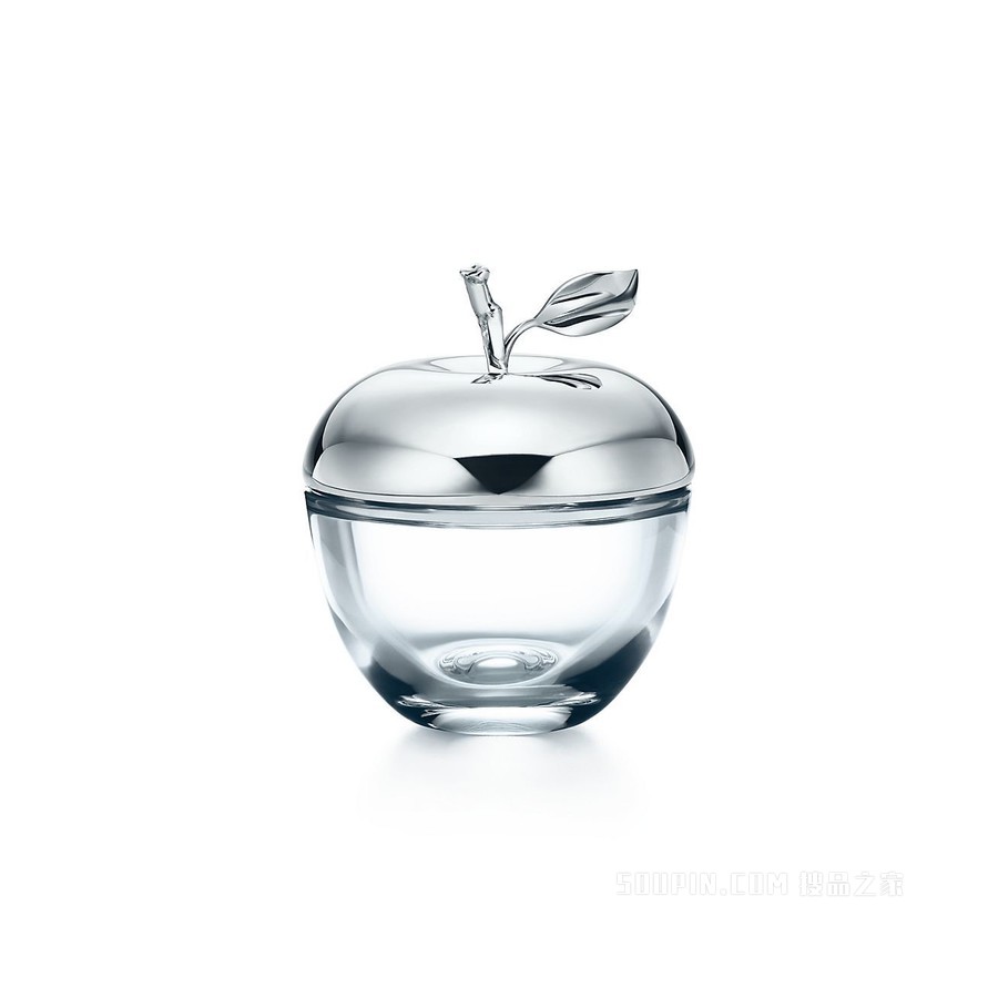 Everyday Objects 系列水晶加纯银材质苹果形礼品盒。