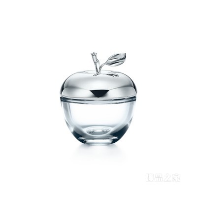 Everyday Objects 系列水晶加纯银材质苹果形礼品盒。