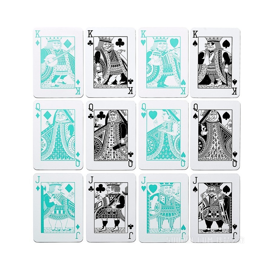 Tiffany Travel 系列扑克牌，搭配 Tiffany Blue® 蒂芙尼蓝色盒子。