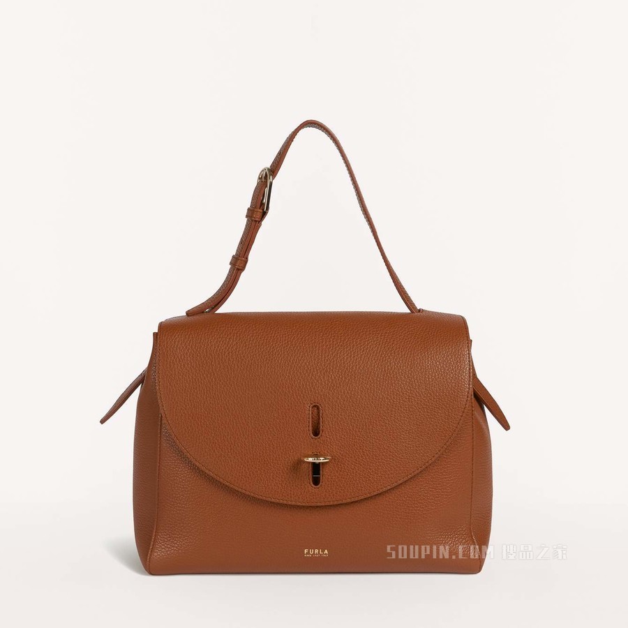 中号手提包 Cognac H Furla Net