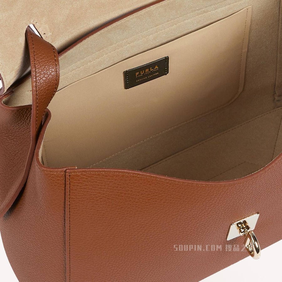 中号手提包 Cognac H Furla Net