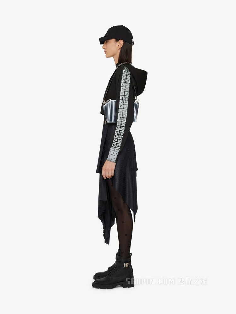 GIVENCHY 4G LOGO饰带拉链连帽卫衣