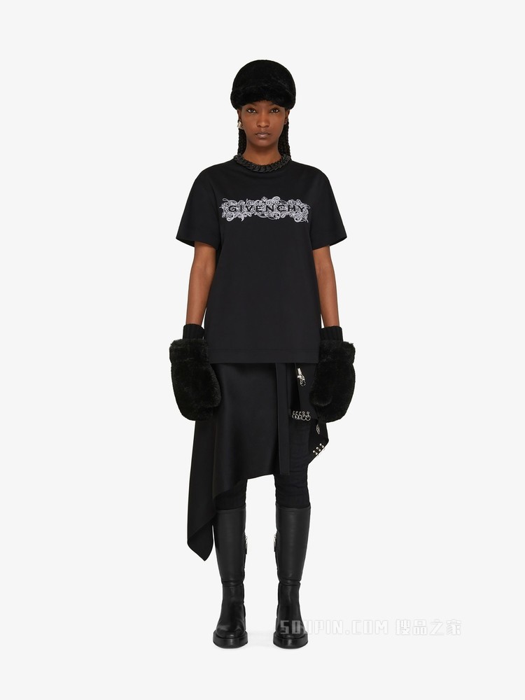 GIVENCHY 4G手帕刺绣T恤