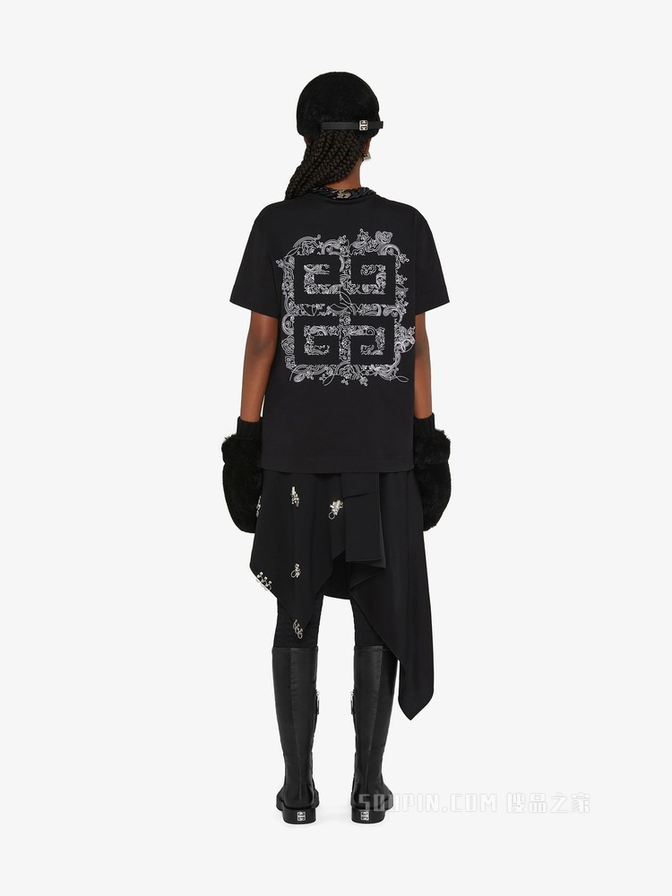 GIVENCHY 4G手帕刺绣T恤