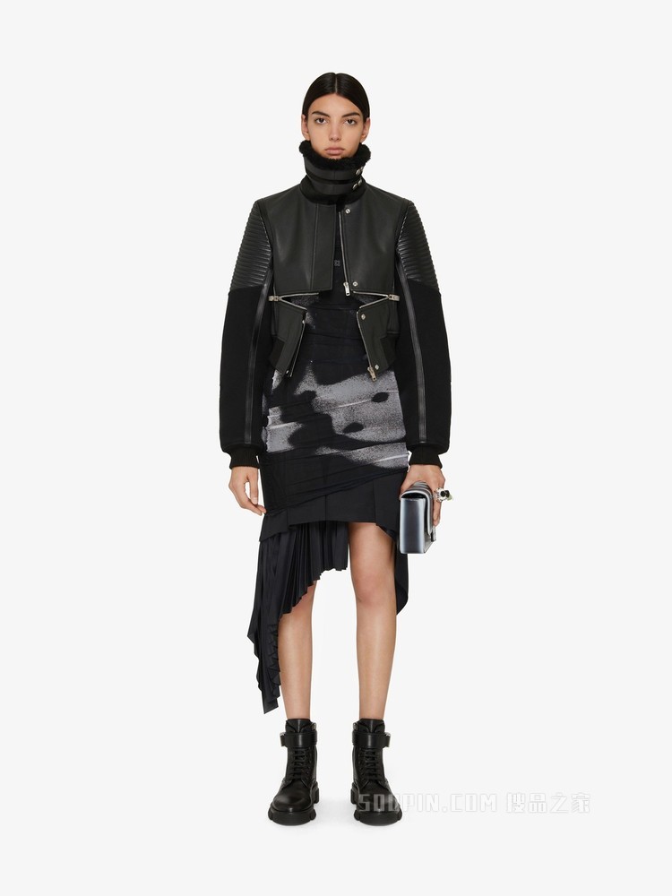 金属细节机车夹克