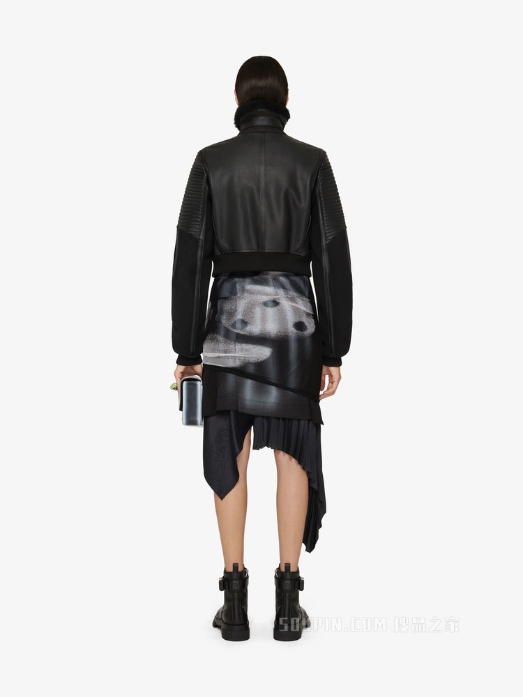 金属细节机车夹克