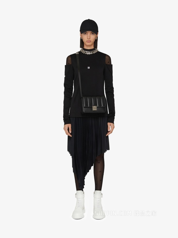 GIVENCHY 4G LOGO图形镂空T恤