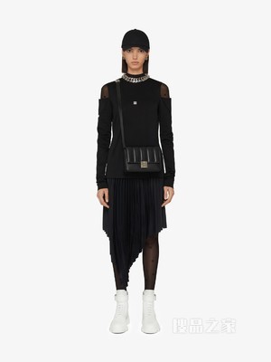 GIVENCHY 4G LOGO图形镂空T恤