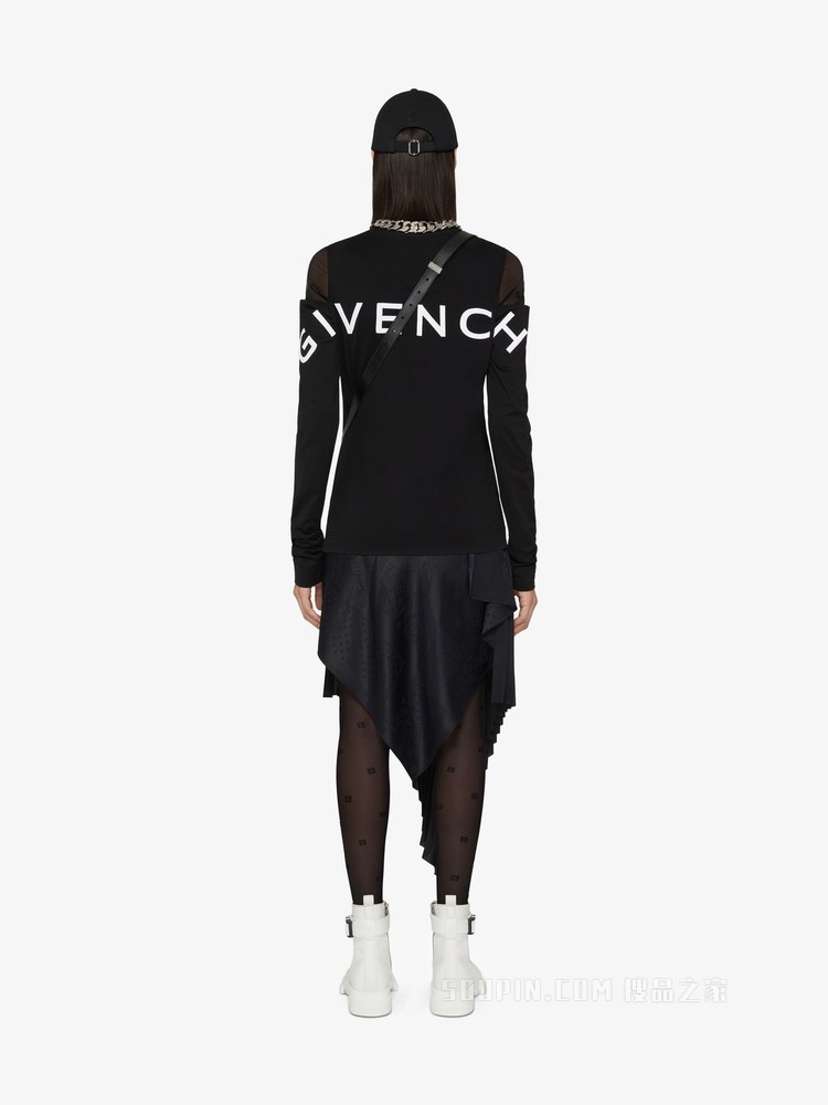 GIVENCHY 4G LOGO图形镂空T恤