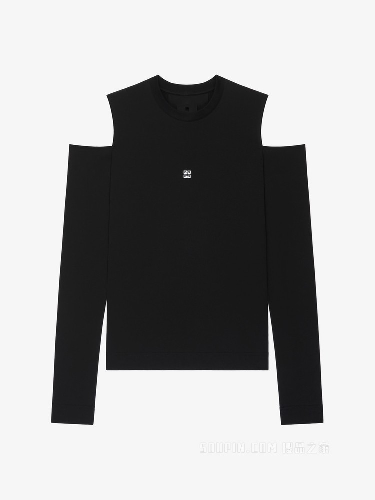 GIVENCHY 4G LOGO图形镂空T恤