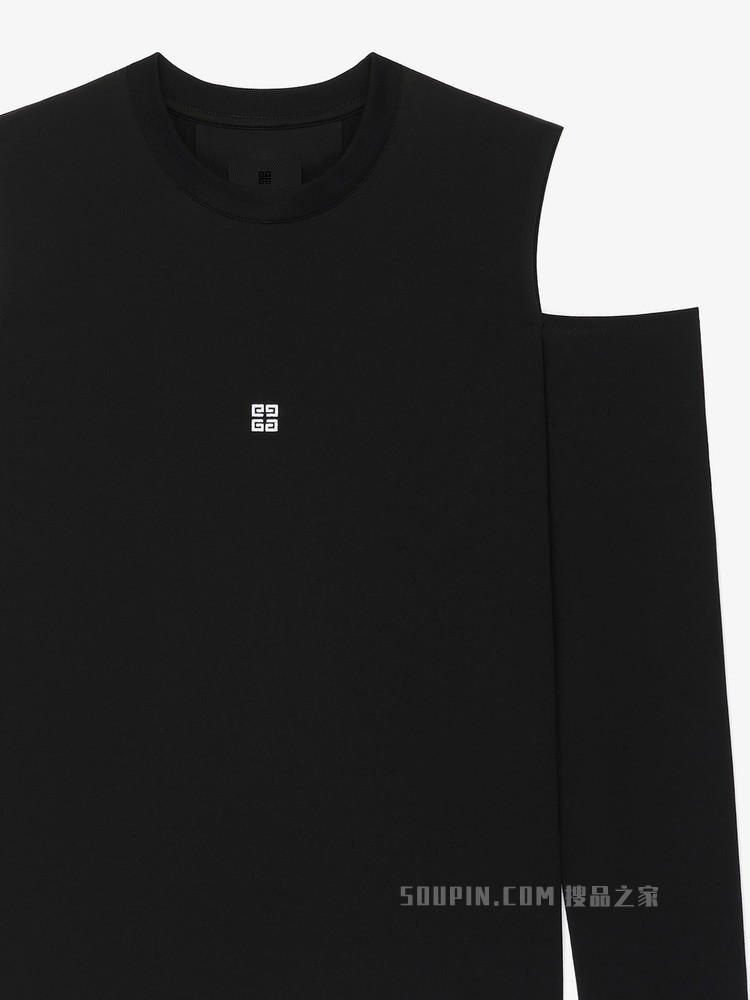 GIVENCHY 4G LOGO图形镂空T恤