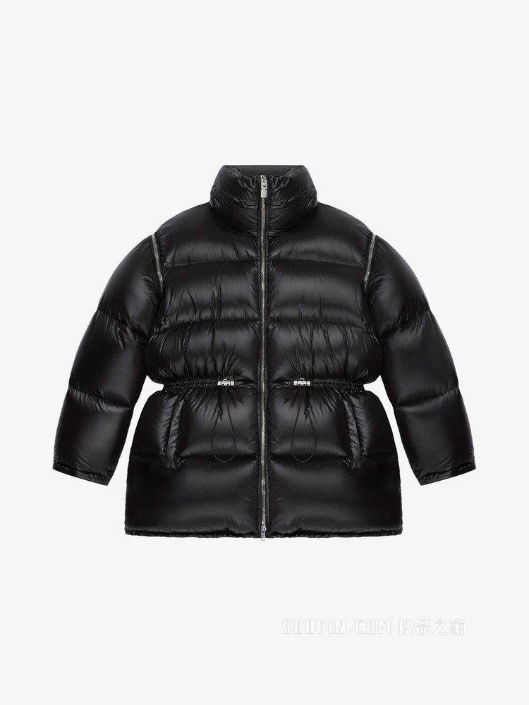 可拆卸衣袖羽绒服