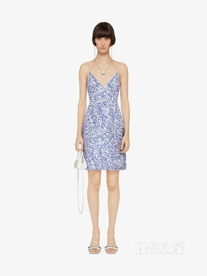 印花迷你连衣裙