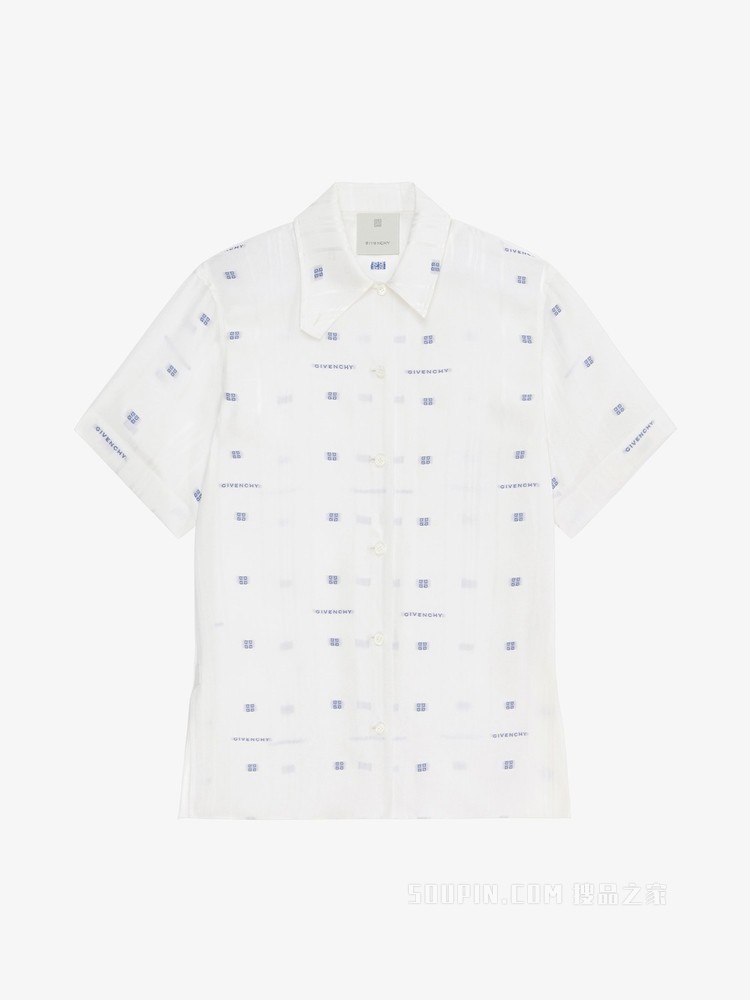 GIVENCHY 4G LOGO不对称领口衬衫