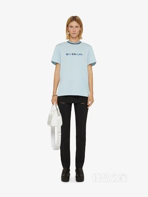 GIVENCHY LOGO簇绒图案T恤