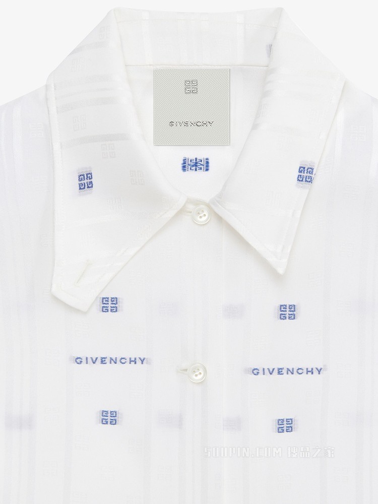 GIVENCHY 4G LOGO不对称领口衬衫