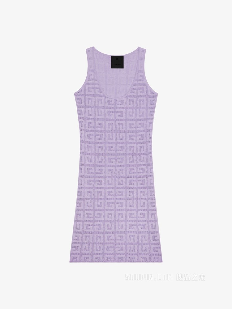 4G LOGO图案背心连衣裙