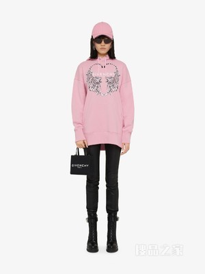 超大版型老虎印花GIVENCHY LOGO连帽卫衣