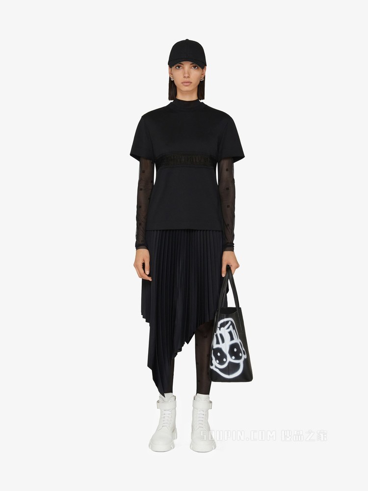 蕾丝饰带GIVENCHY LOGO T恤
