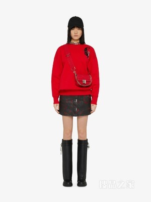 超大版型老虎贴片GIVENCHY LOGO卫衣