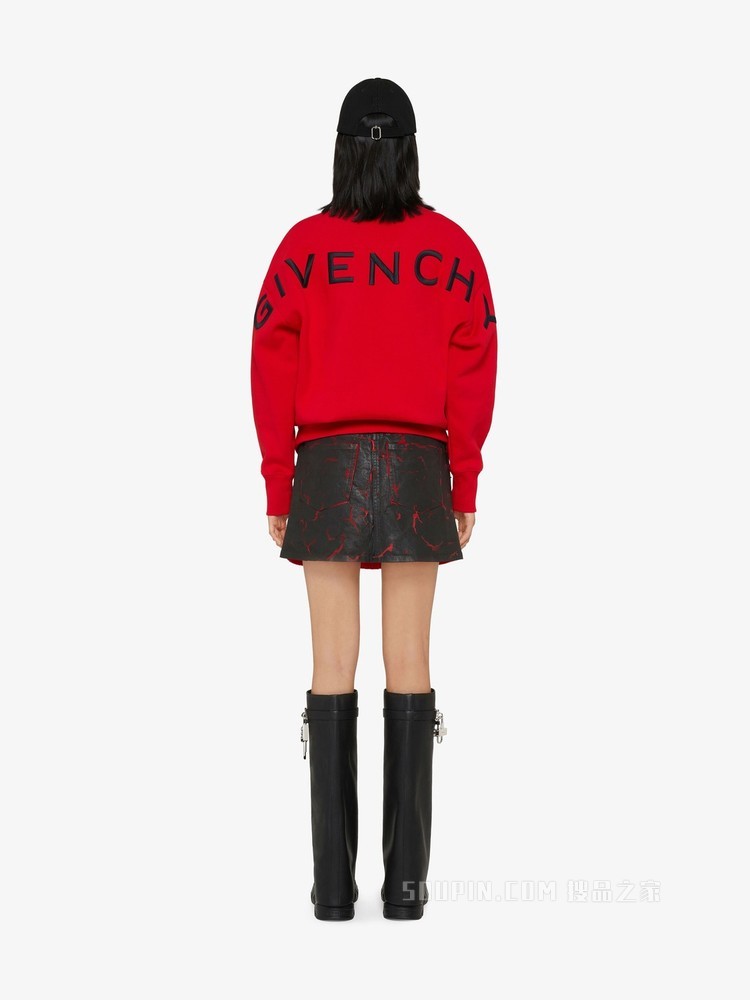 超大版型老虎贴片GIVENCHY LOGO卫衣