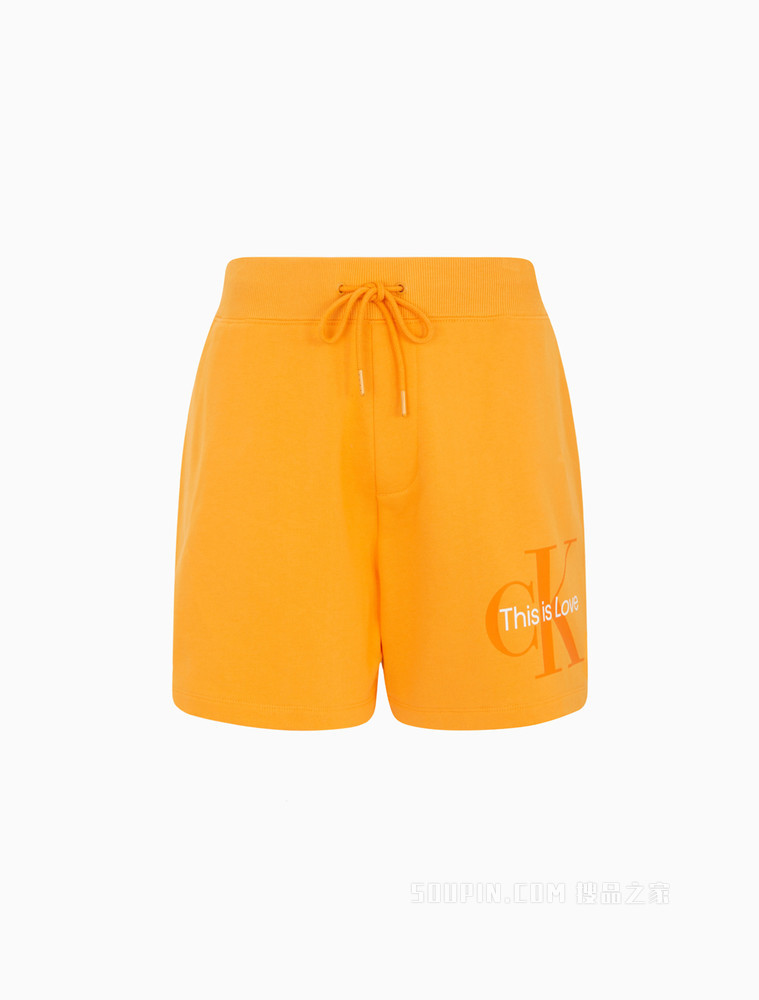 【彩虹系列】Calvin Klein 22春夏男士松紧腰纯棉印花LOGO短裤J321500