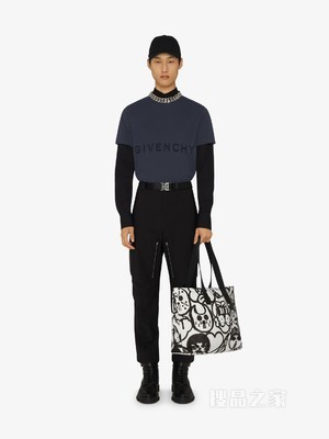 4G LOGO刺绣修身T恤