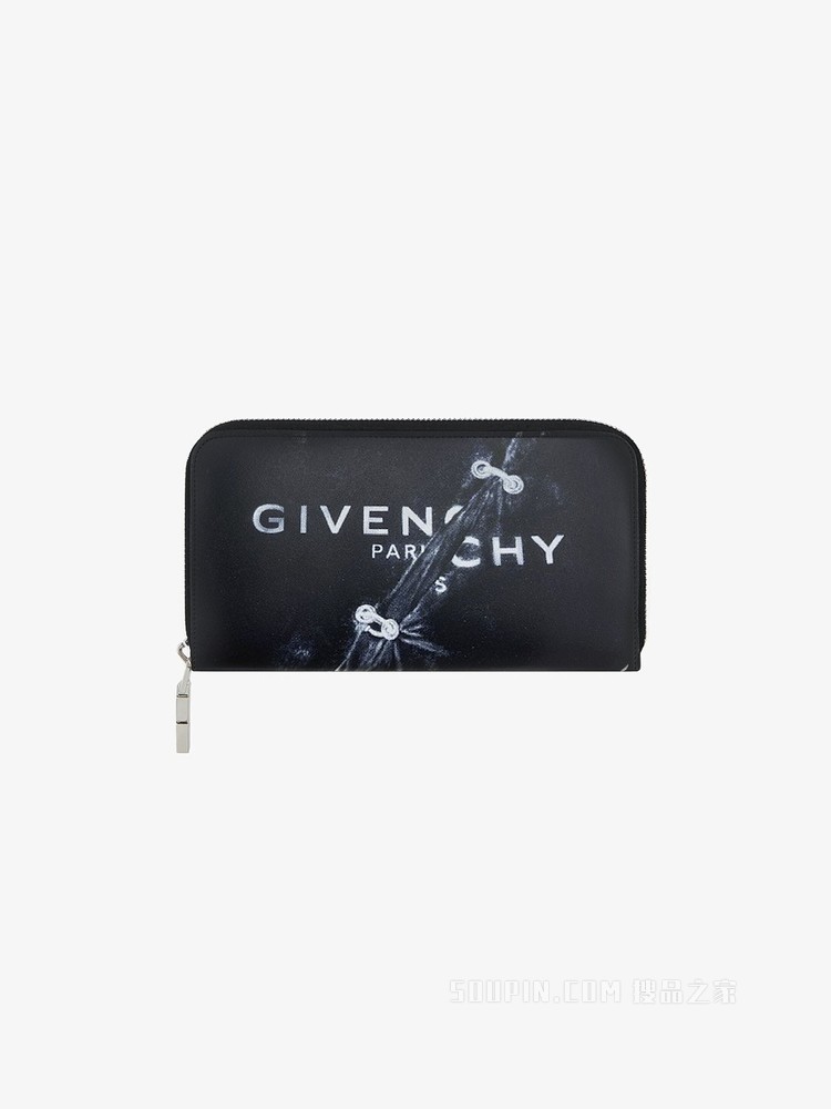 GIVENCHY LOGO视觉陷阱拉链长款钱夹