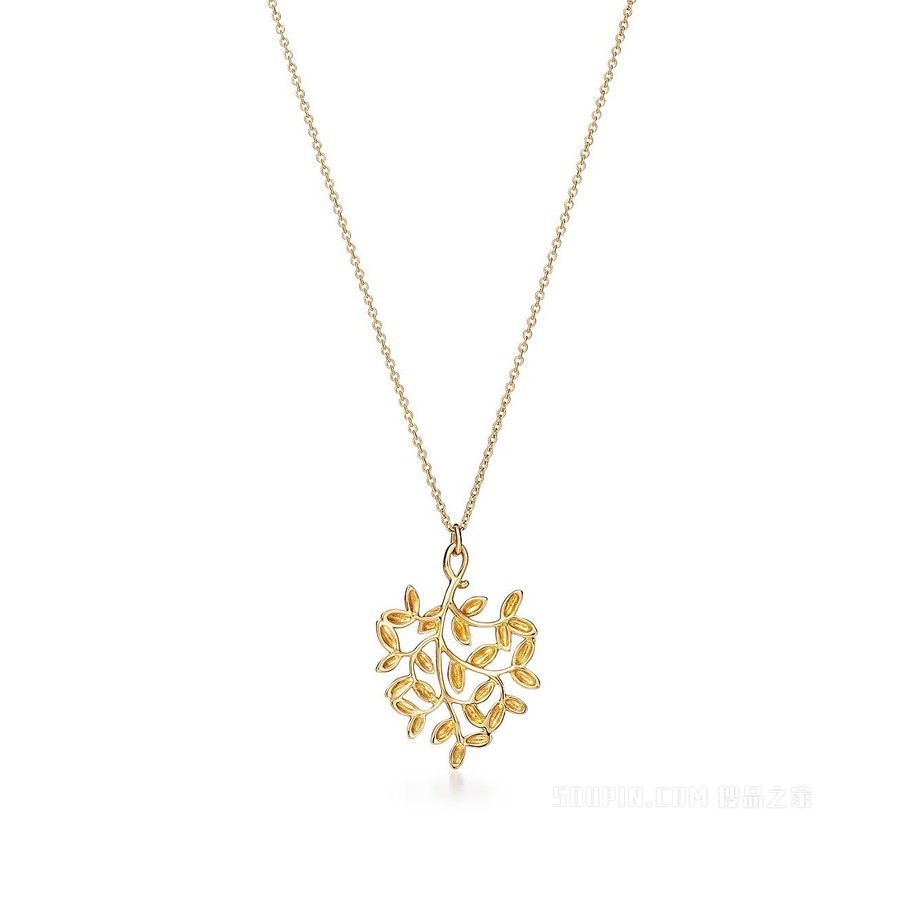 Paloma Picasso® 系列 18K 黄金 Olive Leaf 项链，小号。