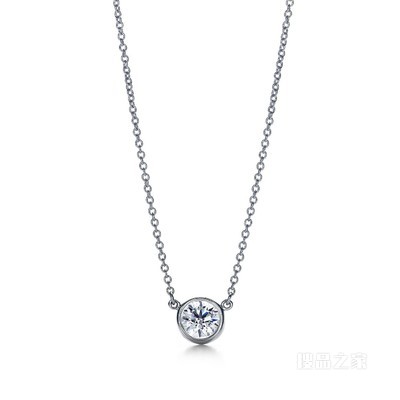 Elsa Peretti® 系列 Diamonds by the Yard™ 铂金单钻项链