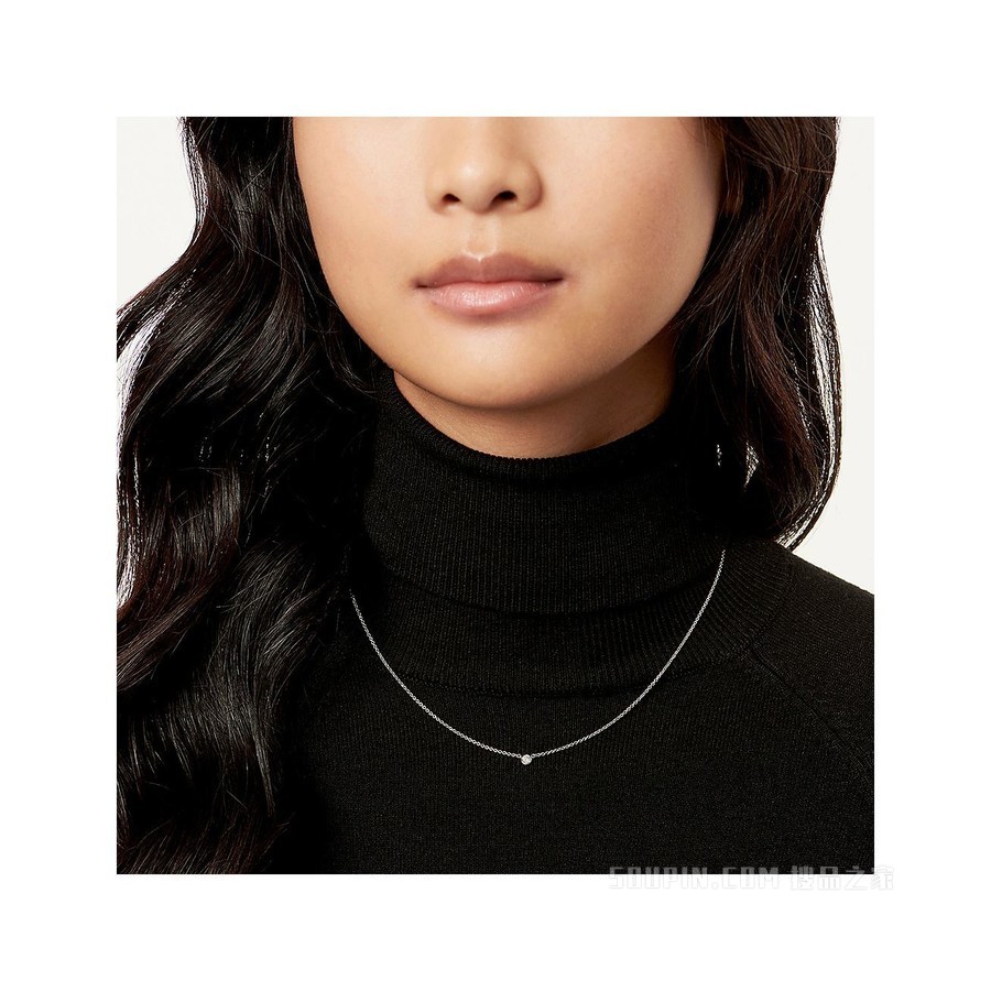 Elsa Peretti® 系列 Diamonds by the Yard™ 铂金单钻项链