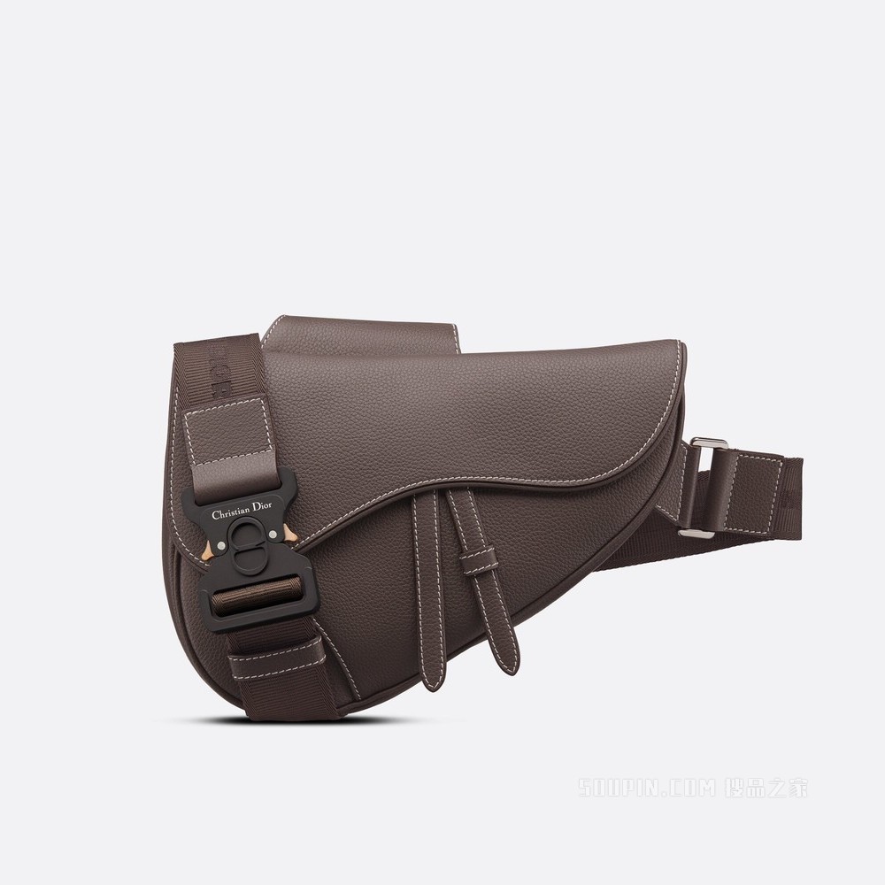 马鞍包 檀黑色粒面牛皮革