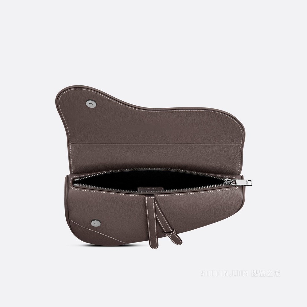 马鞍包 檀黑色粒面牛皮革