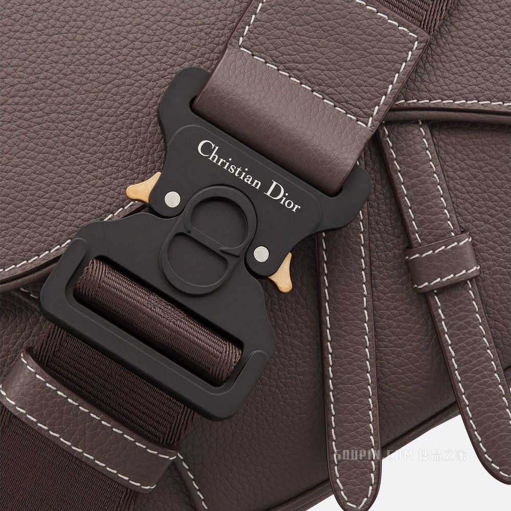 马鞍包 檀黑色粒面牛皮革