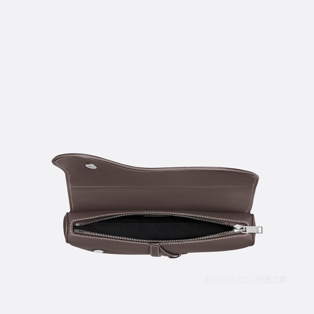 马鞍包 檀黑色粒面牛皮革