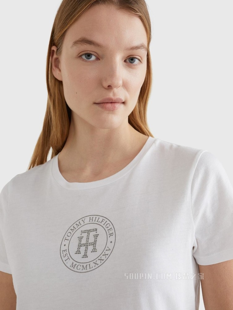 Tommy 22新款春夏女装针织短袖上衣WW0WW34631