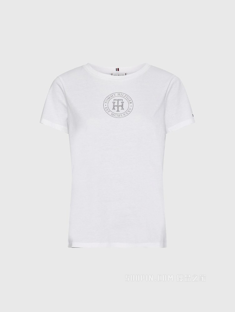 Tommy 22新款春夏女装针织短袖上衣WW0WW34631