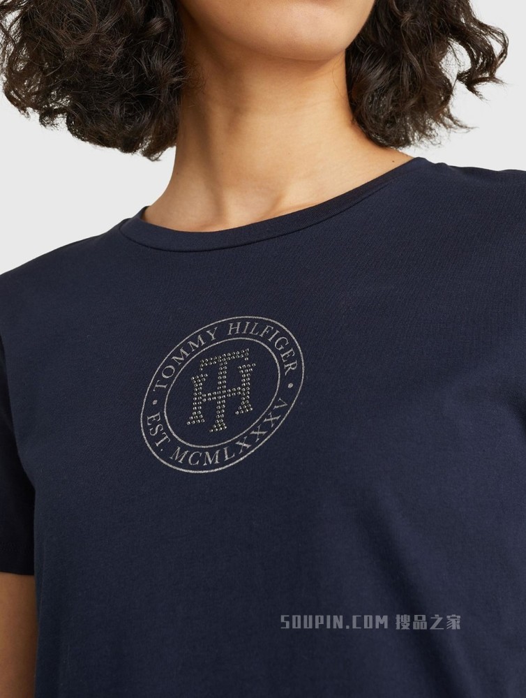 Tommy 22新款春夏女装针织短袖上衣WW0WW34631