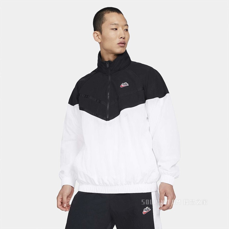 Nike Sportswear Heritage Windrunner 男子半长拉链开襟连帽上衣