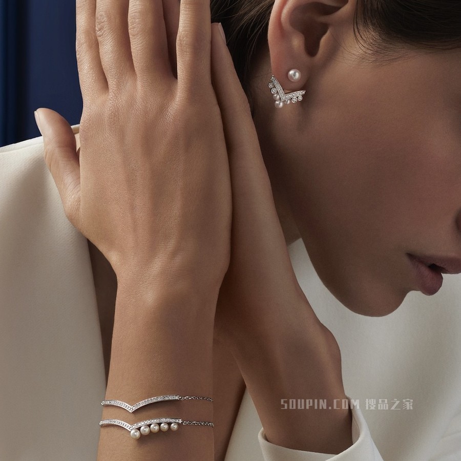 Joséphine加冕•爱系列白鹭镶钻手链