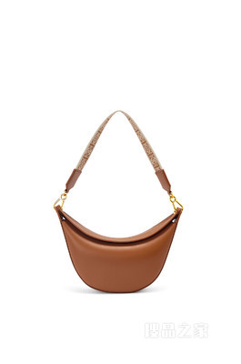 小号缎面牛皮革和提花布 LOEWE Luna 手袋
