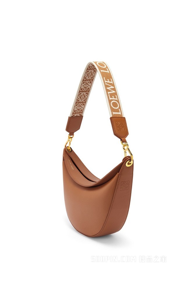 小号缎面牛皮革和提花布 LOEWE Luna 手袋