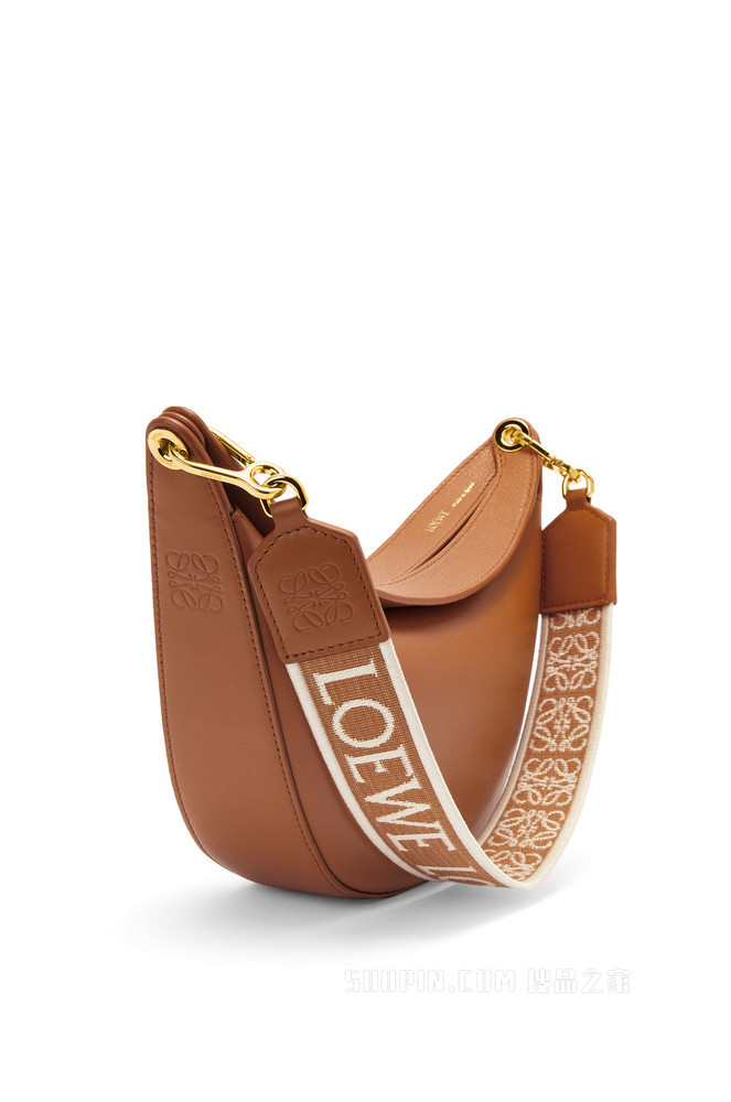 小号缎面牛皮革和提花布 LOEWE Luna 手袋