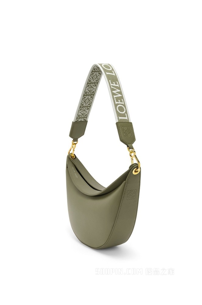 小号缎面牛皮革和提花布 LOEWE Luna 手袋