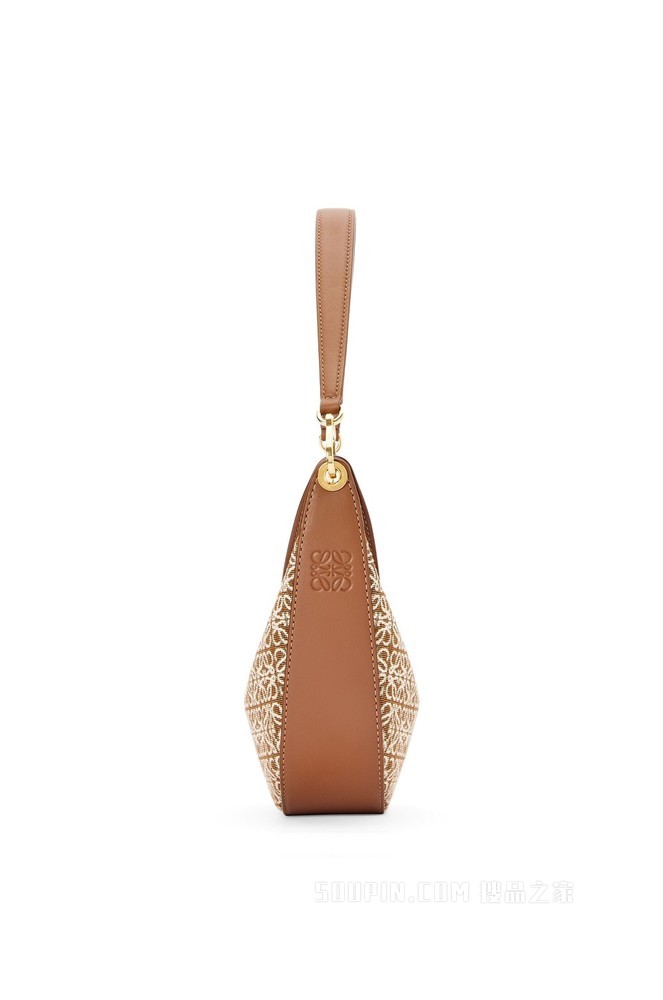 小号 Anagram 提花布和经典牛皮革 LOEWE Luna 手袋