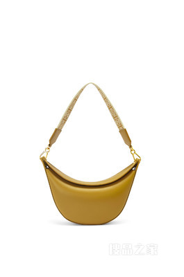 小号缎面牛皮革和提花布 LOEWE Luna 手袋