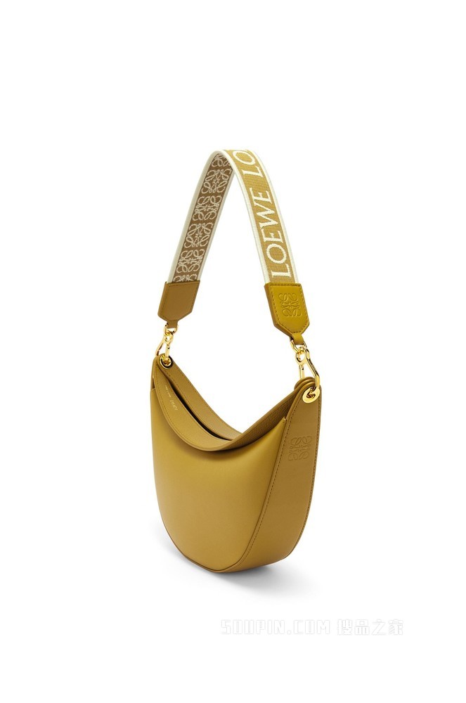 小号缎面牛皮革和提花布 LOEWE Luna 手袋