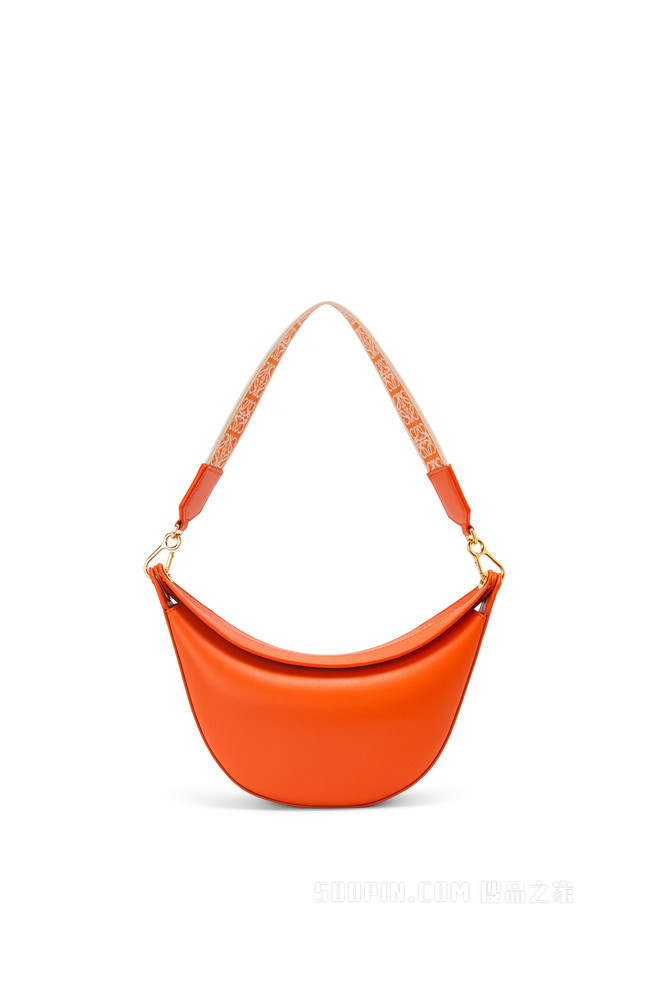 小号缎面牛皮革和提花布 LOEWE Luna 手袋